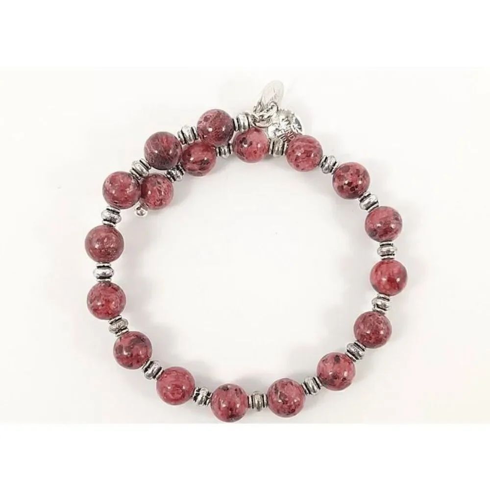 Wind & Fire Rhodonite Wrap Bracelet New - Picture 6 of 7
